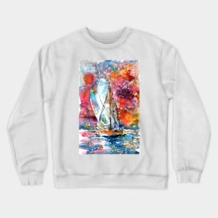 Sailboat in the wind Crewneck Sweatshirt